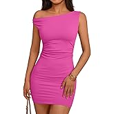 Trendy Queen Womens Mini Summer Dresses 2026 Going Out Off The Shoulder Bodycon Sexy Party Club Spring Fashion Outfits