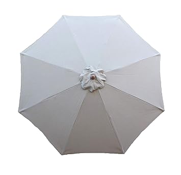 Formosa Covers 9ft Market Umbrella Replacement Canopy 8 Ribs Taupe (Canopy Only)