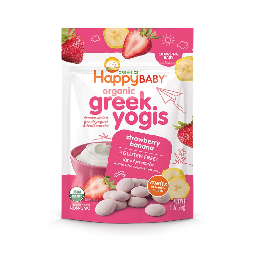 Happy Baby Organic Yogis FreezeDried Yogurt & Fruit Snacks Strawberry