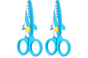Asdirne Children Scissors, Kid Safety Scissor for Preschool Toddler, Arts & Crafts Safe Scissors, Pack of 2