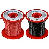 BNTECHGO 16 Gauge Silicone Wire Spool red and Black Each 50ft Flexible 16 AWG Stranded Tinned Copper Wire