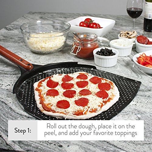 The Ultimate Pizza Making Kit - Our Ultimate 16 inch Round Pizza Stone and 14 inch Pizza Peel Bundle. Great Tools for Safely Baking Pizza, Cookies and Bread