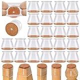 24 Pcs Chair Leg Floor Protectors for Hardwood