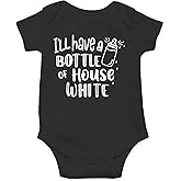 AW Fashions I'll Have A Bottle Of The House White Baby Bodysuit Funny Adorable Infant Clothing Boys Girls