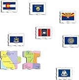 Larsen L1 USA Political Map Jigsaw Puzzle 70pc Kids Educational Geography Tray view 2