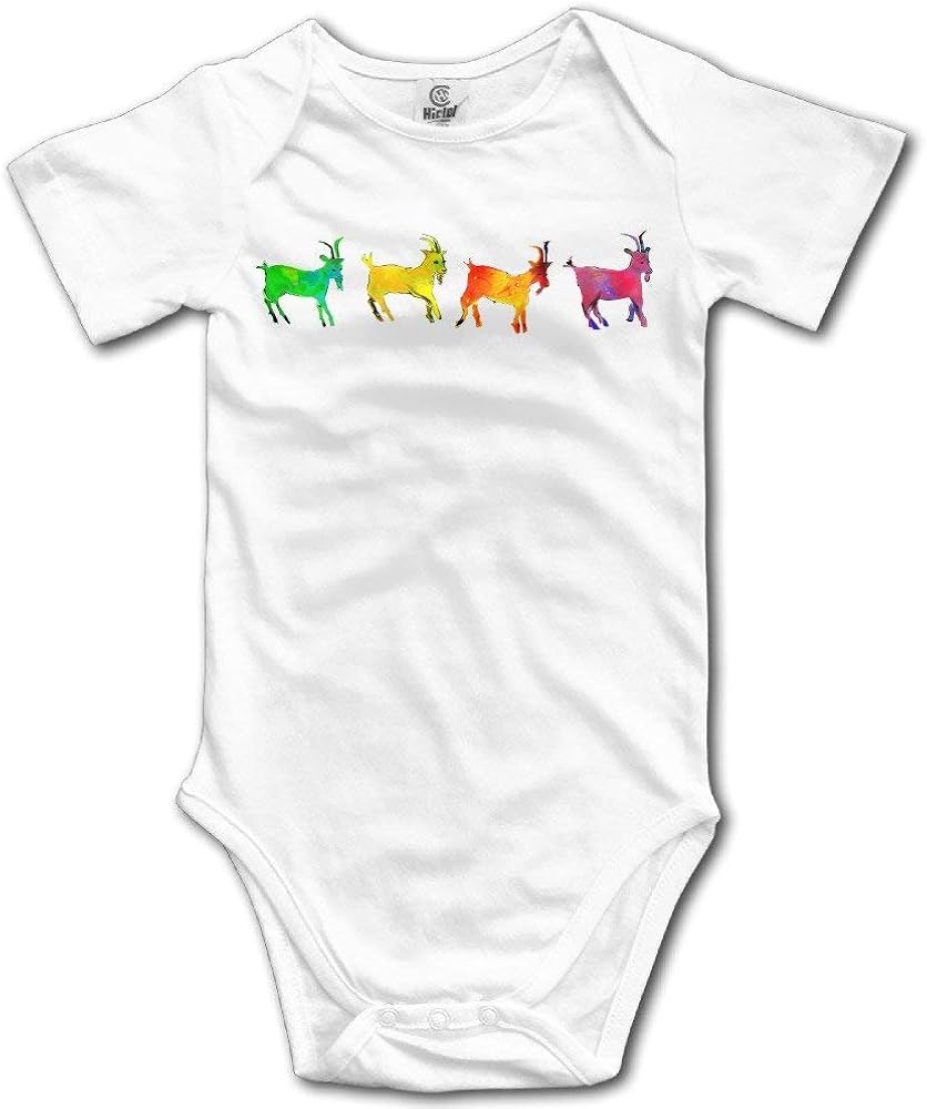 Infant Goat Imagine Cute Baby Onesie Bodysuit White Clothing