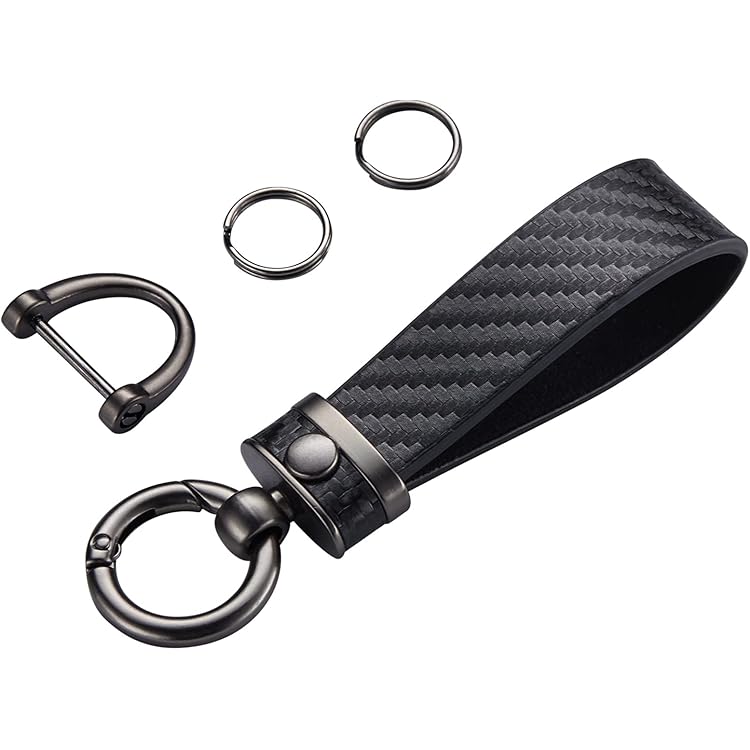Honda Logo Black Leather Key Chain Keychain keyring, Official
