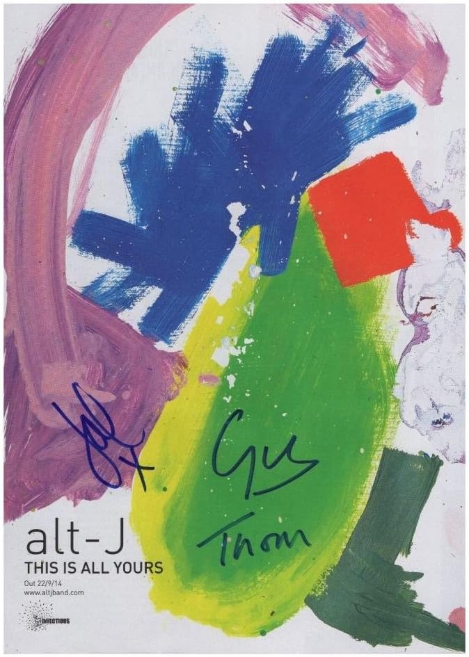 alt-J Autographed Signed A4 21cm x 29.7cm Photo Poster