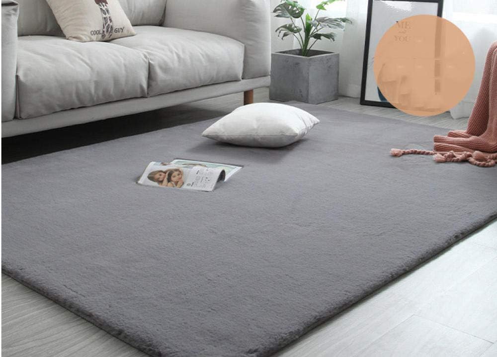 HXJHWB NATURAL FAUX RABBIT FUR Rug - Fluffy microfiber rabbit fur rug living room washable study coffee table pad-80x180cm