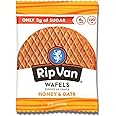Rip Van Wafels Honey & Oats Stroopwafels - Healthy Snacks - Non GMO Snack - Keto Friendly - Office Snacks - Low Sugar (3g) - Low Calorie Snack - 48 Count (Pack of 1)