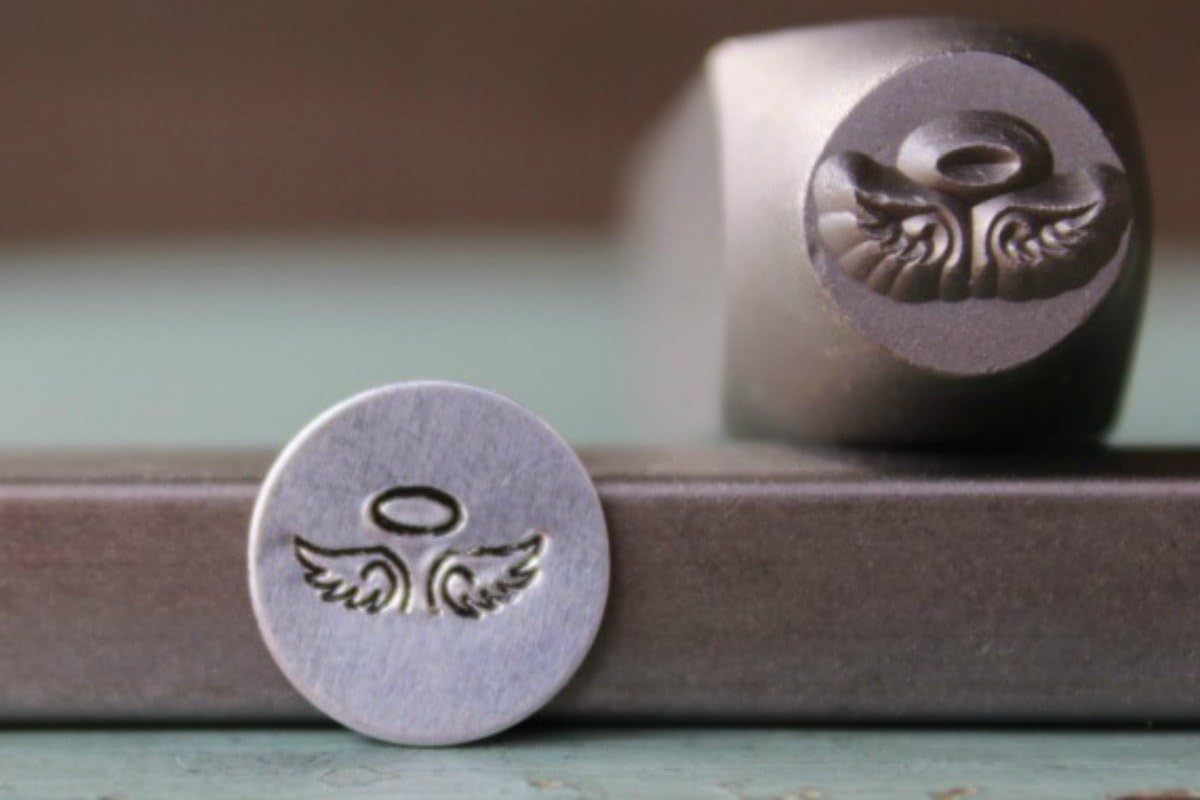 SuperiorTek 9mm Fallen Angel Wings Metal Punch Design Jewelry Stamp