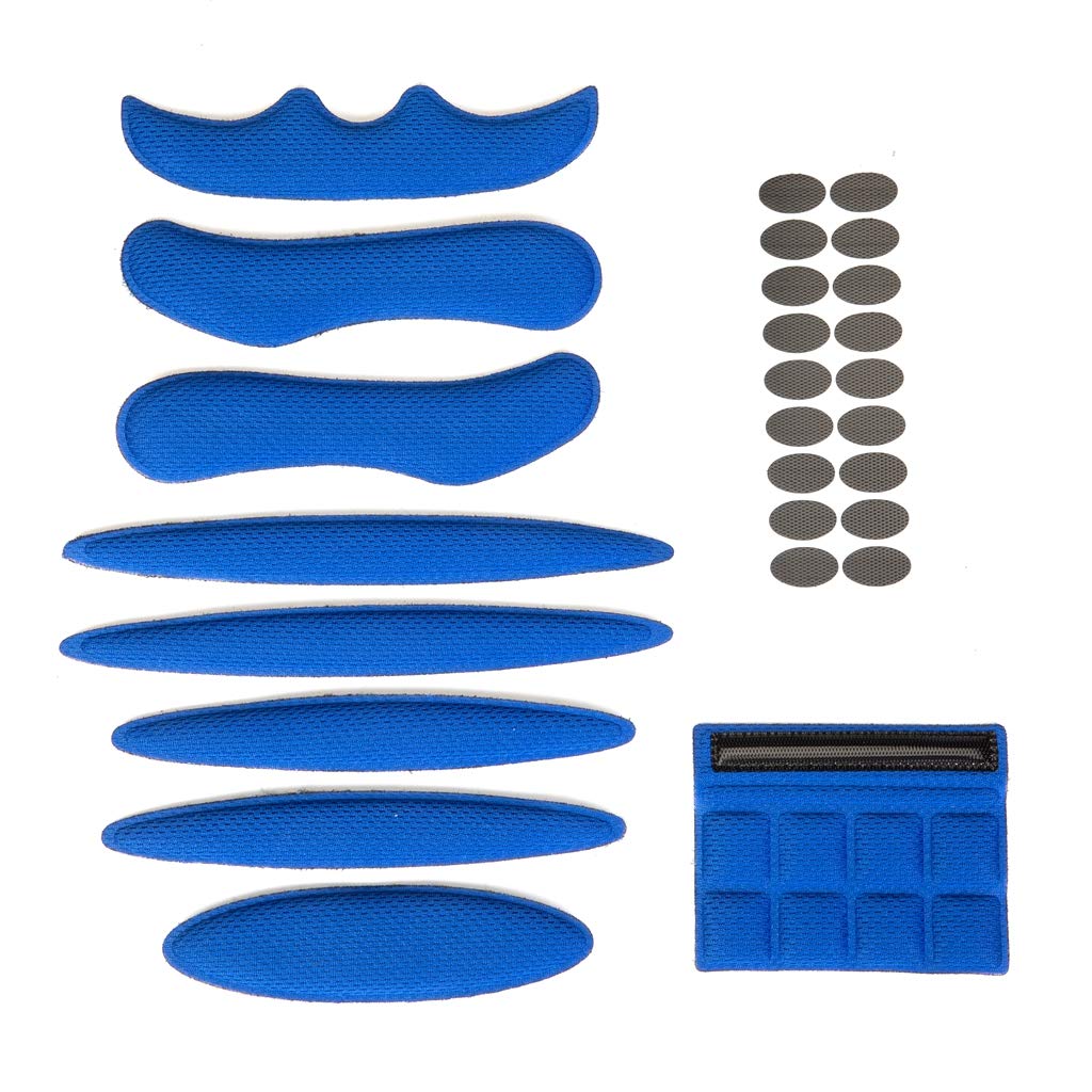 Jipemtra Helmet Padding Foam Kit 27Pcs Bicycle Replacement Pads Universal Helmet Foam Pads Set for Bike Motorcycle Cycling Outdoors (Blue)
