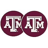 Desert Cactus Texas A&M University Car Accessories TAMU Aggies Absorbent Sandstone Cup Coasters Licensed Product Set of 2 (Design A)