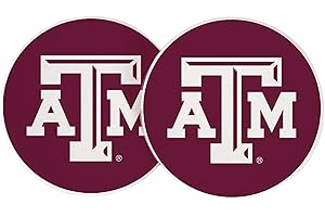 Desert Cactus Texas A&M University Car Accessories TAMU Aggies Absorbent Sandstone Cup Coasters Licensed Product Set of 2 (Design A)