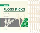 Y-Kelin Dental Floss Picks Eco Wheat Straw 100 Count Vegan Cruelty Free view 1