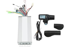 Acouto 36V 48V 1000W Bike Brushless Motor Controller Set with LCD Display, Split Throttle 22.5mm Handlebar - Installation, St