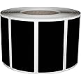 Rectangular Color Coding Sticker Roll - Write On Labels for Folders, Organizing & More, 1.57" x 0.75" Stickers to Write On Name Tags for Office Supplies & Organization, 500-Pack (Black) by Royal Green