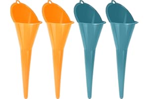 Plastic Long Neck Oil Funnels, for Filling Automotive Oil, Lubricants Engine Oils, Kerosene, Fuel, Diesel, Coolant & Other Li
