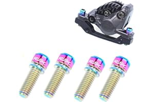 JUSCYCLING Pack of 4 pcs Titanium Bolts Screws for MTB Road Bicycle and Mountain Bike Disc Caliper, M6X20mm