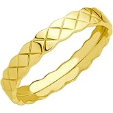 555Jewelry Stainless Steel Rings for Women Silver Gold Coco Crush Ring Wedding Bands for Women Stacking Rings Aesthetic Chunky Band Ring | US Size 6-8