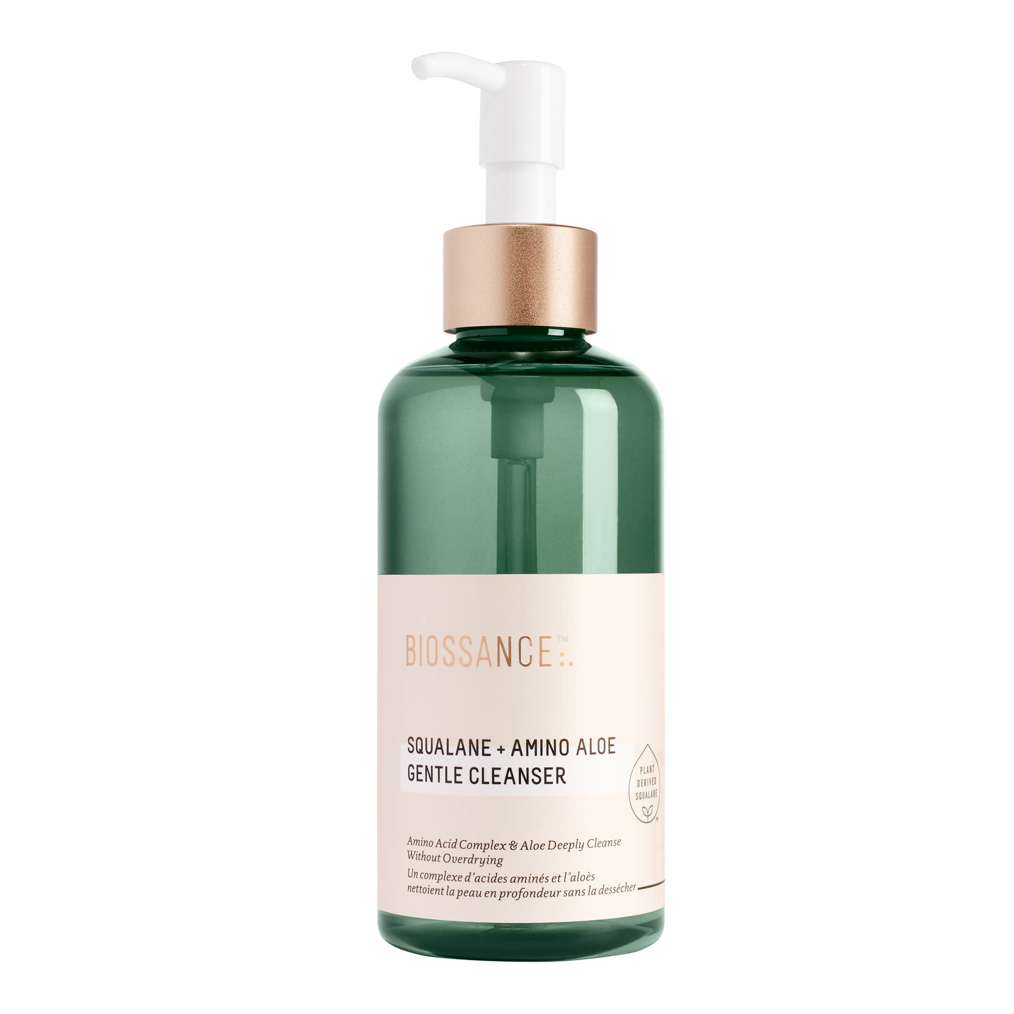 BIOSSANCE Squalane + Amino Aloe Gentle Face Wash – Foaming Facial Cleanser Gel – Hydrating for All Skin Types – Removes Makeup & Deeply Cleans Pores with Moringa Extract – Soothes with Aloe Vera Image