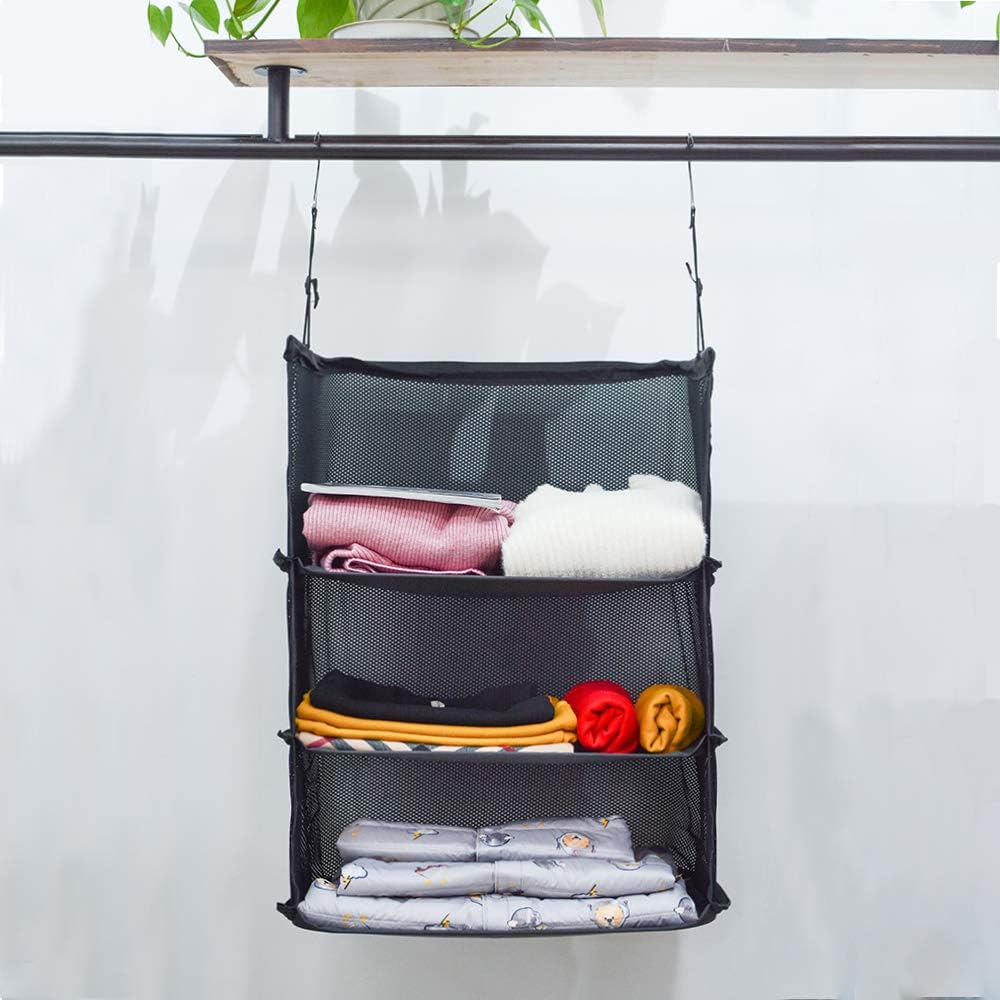 TopEva Deluxe Packable Shelves Haning Closet Organizer by TopEva