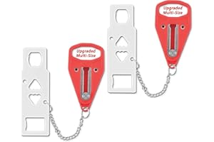 AceMining Portable Door Lock Home Security Door Lock Travel Lockdown Locks for Additional Safety and Privacy Perfect for Traveling Hotel Home Apartment College(2 Pack)