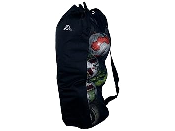 Großer Ballsack 15 Fußbälle Kappa Jarko Ball Bag Balltasche Ballnetz Fußball Handball Basketball schwarz ca.107x42 CM (Liefer
