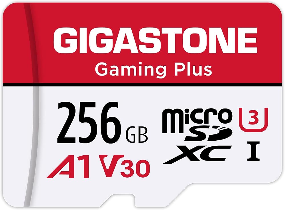 Gigastone 256GB Gaming Plus Series MicroSDXC U3 A1 100MB/s for Nintendo Switch