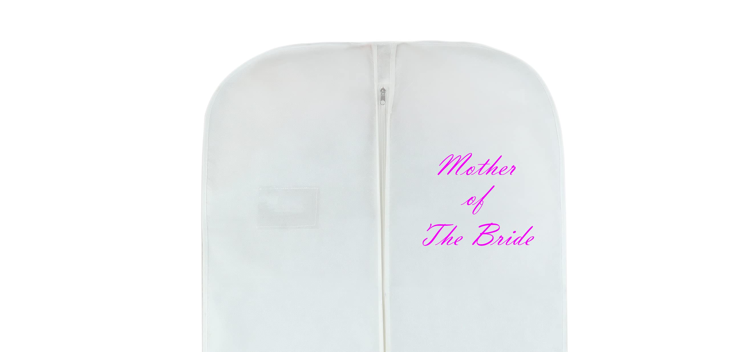 Wedcova Pack of 1 Wedding Printed Wedding Dress Bag | Long Dress Covers for Bride & Bridesmaids | Breathable Clothes Bag for Storage & Travel (Mother of The Bride)