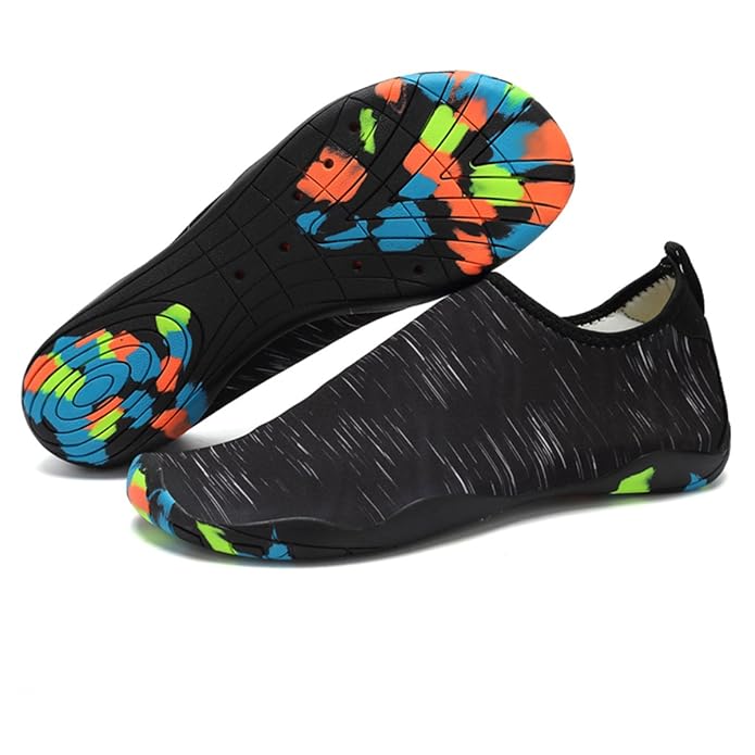 Buycitky Badeschuhe Strandschuhe Aquaschuhe Wasserschuhe Surfschuhe Schwimmschuhe für Damen Herren Kinder Rutschfeste Neopren