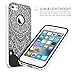 iPhone SE / 5S / 5 Case, MagicMobile Slim Hybrid Case [Cute White Henna Mandala Pattern] Rugged Paisley Print Lace Floral Customized TPU with Bumper Frame Dual Layers - [Black]