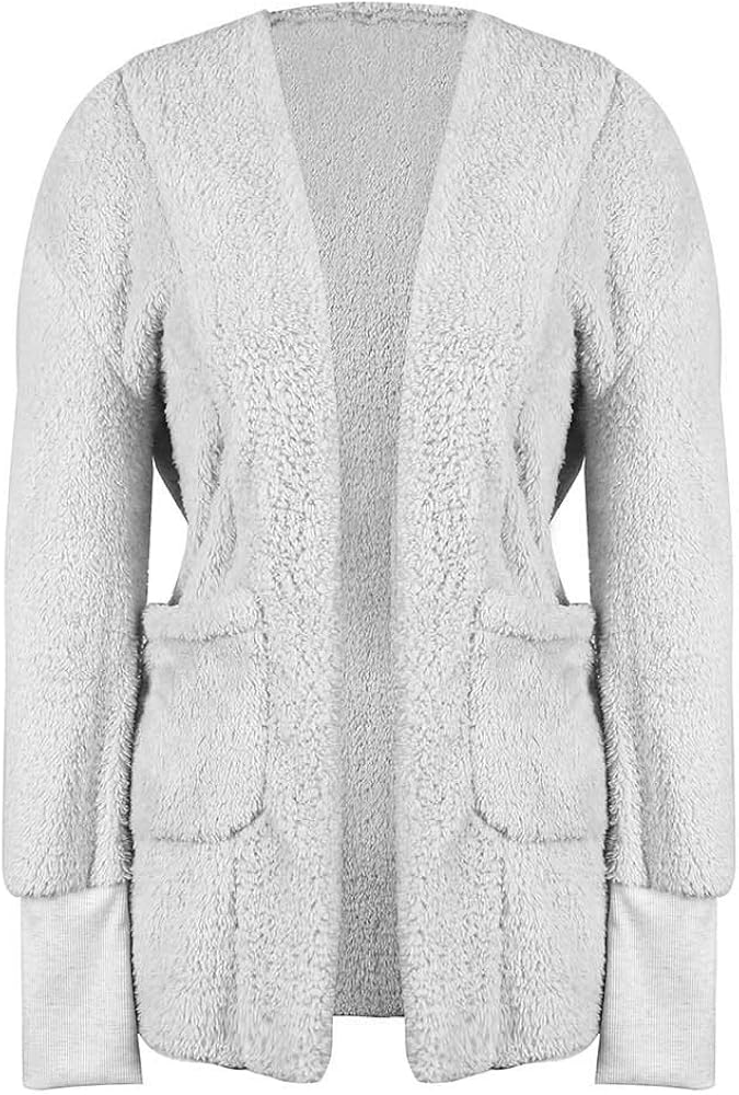 Solid Hooded Cardigan Womens Winter 