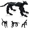 (Assembly Completed) Titan13 Action Figure Set, Robot Dog Action Figure 3D Printed robo Dog, Multi-Joint Movable Robot Dog, Dummy Dog Gift for Collectors Desktop Decorations (Black)
