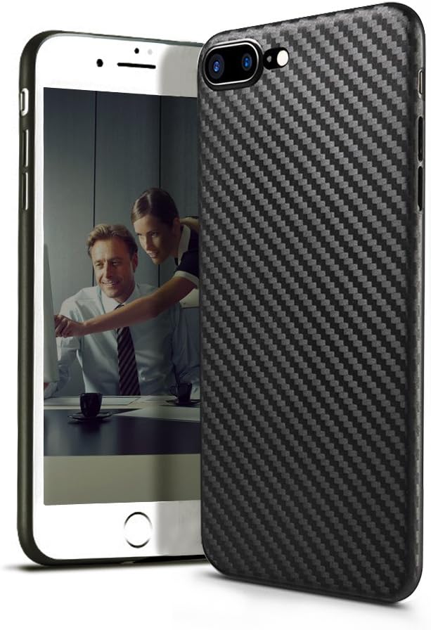 iPhone 7 Plus Case, HeeBin 0.5MM Ultra-thin Case, Ultra-light, carbon fiber pattern, PP Material Grip Case for Apple iPhone 7 Plus - Black