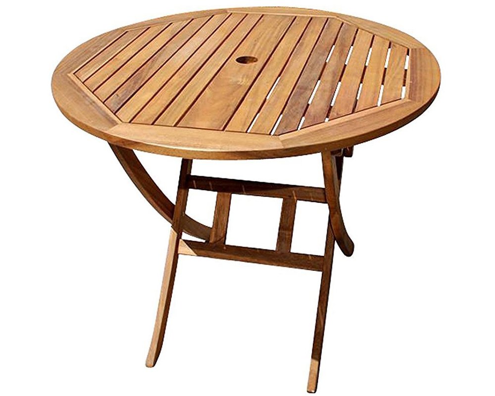 Tavoli standard con Foro per ombrellone in Legno di Acacia Massiccio