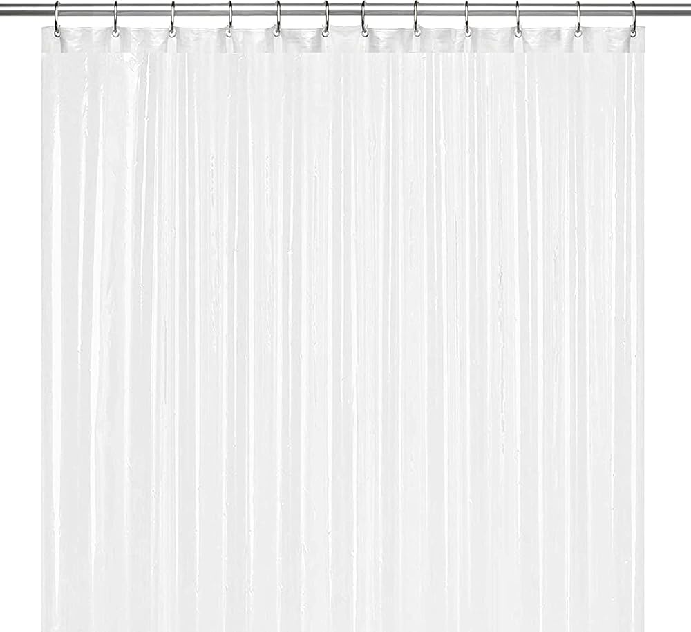 LiBa Frosted Shower Curtain Liner PEVA 183x183cm Heavy Duty Anti Mold