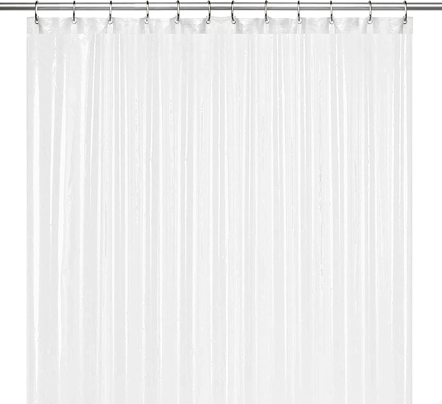 LiBa Frosted Shower Curtain Liner, PEVA 8G Waterproof Wet Room Bathroom Heavy Duty Shower Curtain, Anti Mould Mildew Resistant, Washable and Easy Dry, 183 x 183cm(72 x 72 inch)