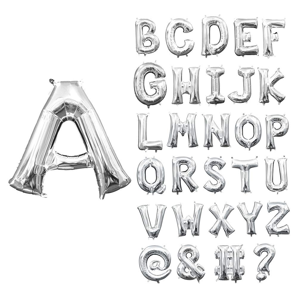 Minishape Letter C Silver Foil Balloon - 1 PC
