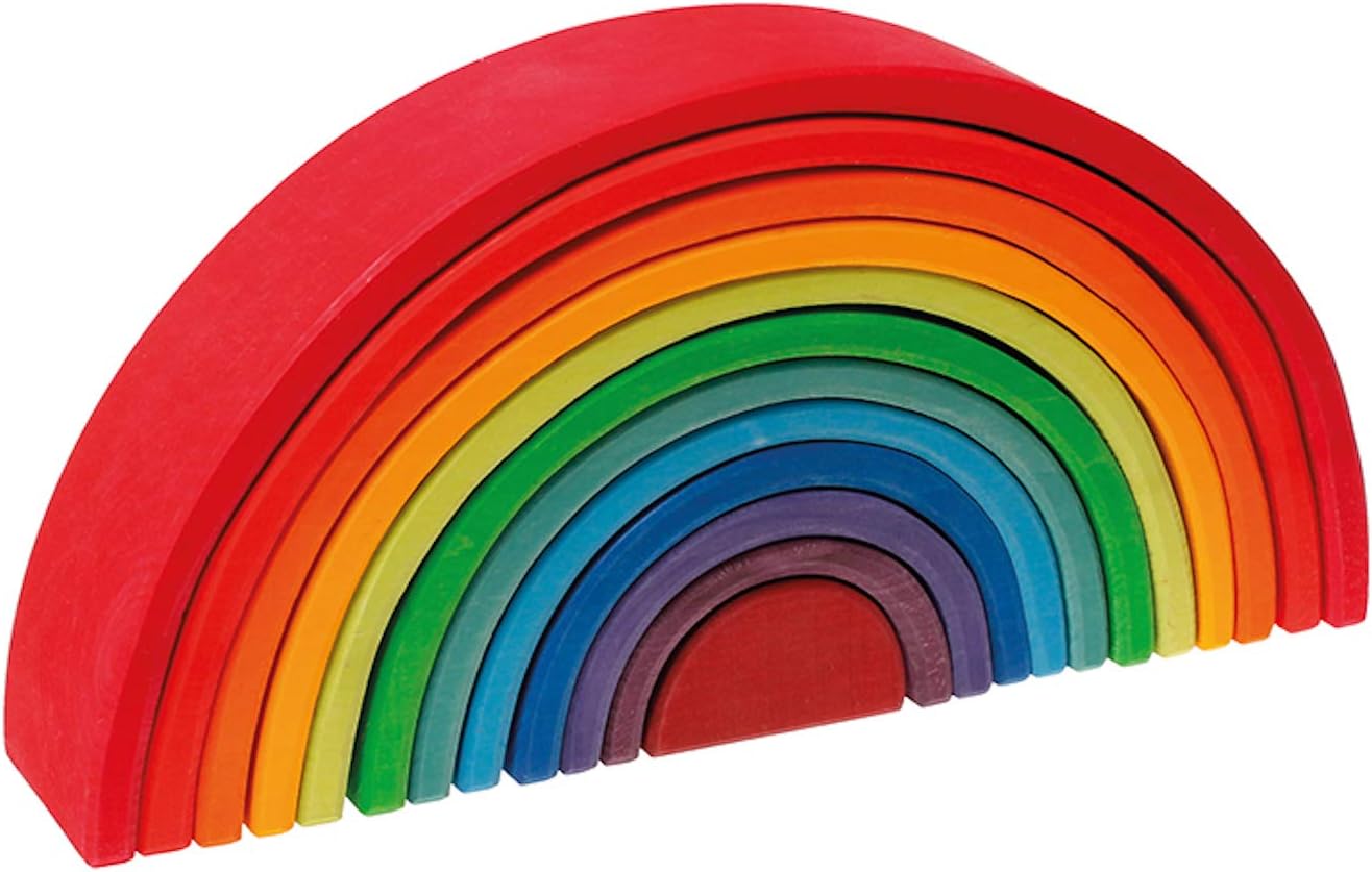 Jeu de construction en bois arcenciel 12 pièces Jeu de construction en bois arcenciel 12 pièces