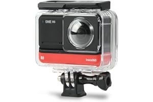 SRUIM Waterproof Housing Case for Insta360 ONE RS 360° Lens Edition, Underwater Diving Protective Shell 30M/98FT with Bracket Accessories