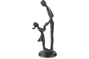 Sziqiqi Figurines Gifts for Father - Dad Daughter Iron Statues Father Daughter Love Sculpture Decoration for Fathers Day Wedding Christmas Birthday Gifts for Dad for Son Husband