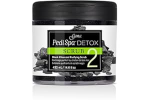 Gena Pedi Spa Detox Black Charcoal Purifying Scrub #2, 14.6 Fluid Ounce