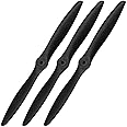 XOAR PJG 8x6 RC Airplane Propeller 8 Inch 2 Blade Nylon Prop for Fixed-Wing RC Planes (Pack of 3)