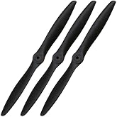 XOAR PJG 10x7 2-Blade Nylon Propeller for Gas/Nitro RC Airplanes, 3-Pack