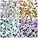 Body Glitter Gel Set 4 Colors Sequins Chunky Colorful Eyeshadow Glitter Holographic Body Gel for Festival Party Face Makeup Hair Eye Lips Shimmer Gold,Silver,Purple,Green