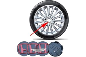 69mm Wheel Center Cap Hub Cover Caps Emblem Hubcaps Fit for Civic Accord CRV Odyssey Elysion Series (Black&Red, 2.72"/69mm)