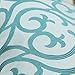 Pack of 2 CaliTime Cushion Covers Throw Pillow Cases Shells for Home Sofa Couch, Vintage Scrolled Floral Geometric, 18 X 18 Inches, Teal