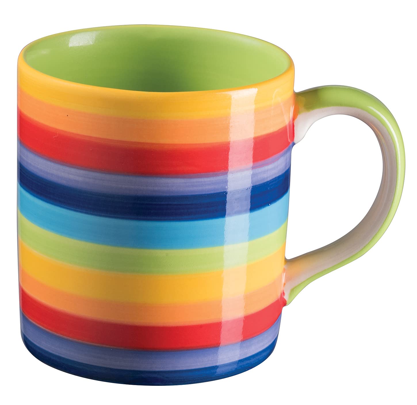 Purity Style Hand Painted Rainbow Stripe Classic Small Mug