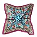 Datework Women 90 x 90cm Square Shawl, Blacket Hair Headbands Flowers Blanket Head Wrap Scarf (Blue)